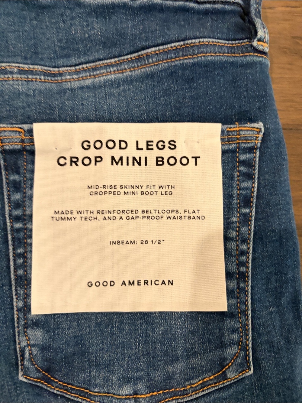 New With Tags Good American Always Fits Good Legs Crop Mini Boot - Picture 9 of 12
